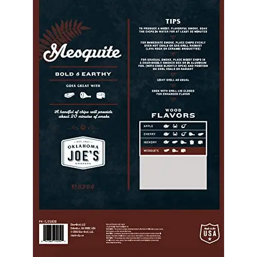 Astillas de Madera Mesquite Bolsa 2 lbs Oklahoma Joe´s (4915294)