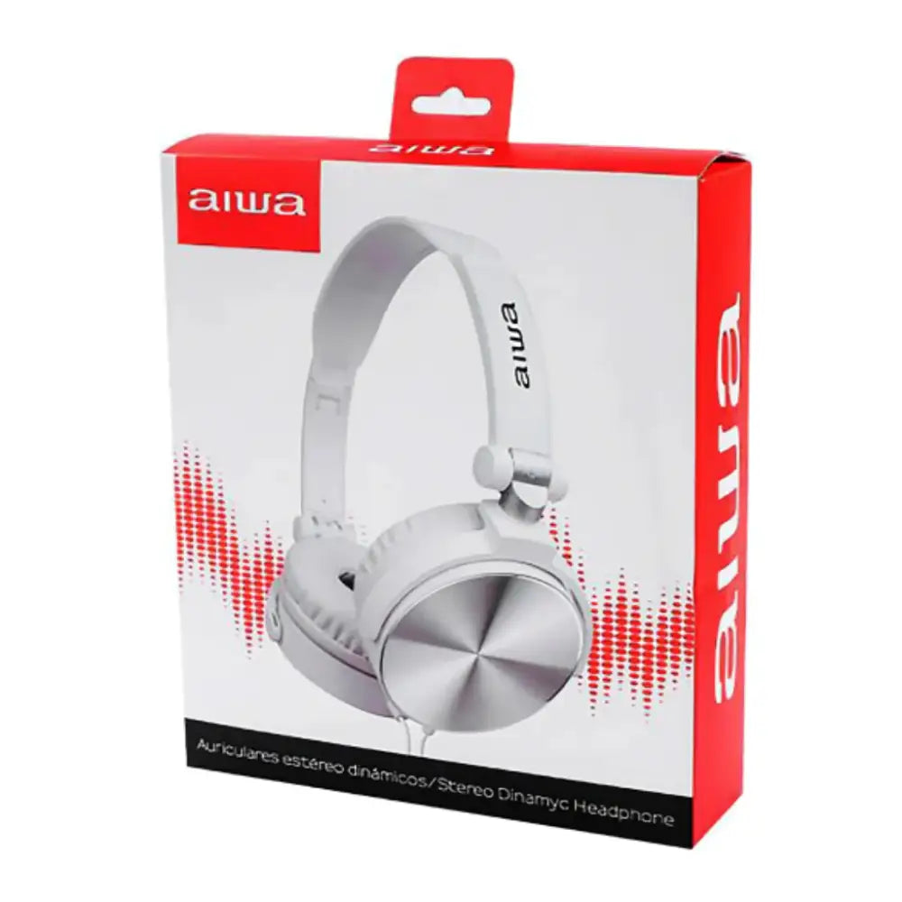 Audífonos Alámbricos de Diadema Aiwa Blancos (AWX107W)
