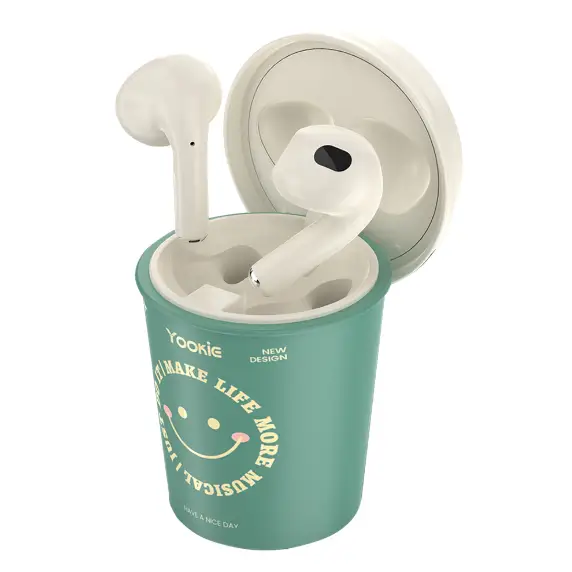 Audífonos Inalámbricos Yookie Coffee Cup Verdes (YKS052)