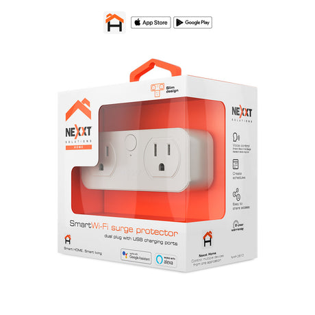 Enchufe Inteligente Wi-Fi Nexxt Solutions de Dos Salidas con Puertos USB (NHP-D610) yapcr.com Costa Rica