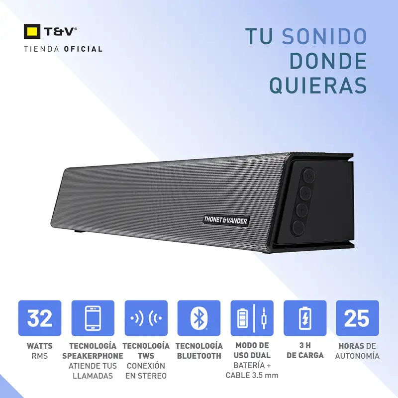 Barra de Sonido 32W Thonet & Vander HOLM (HK096-03653)
