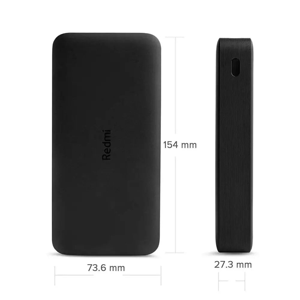 Batería Externa Xiaomi Redmi Carga Rápida de 18 W y 20.000 mAh Negra (26922) Baterías Portátiles