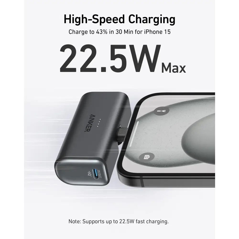 Batería Portátil Anker Nano Power Bank 22.5W Negra (A1653H11-1) - Baterías Portátiles