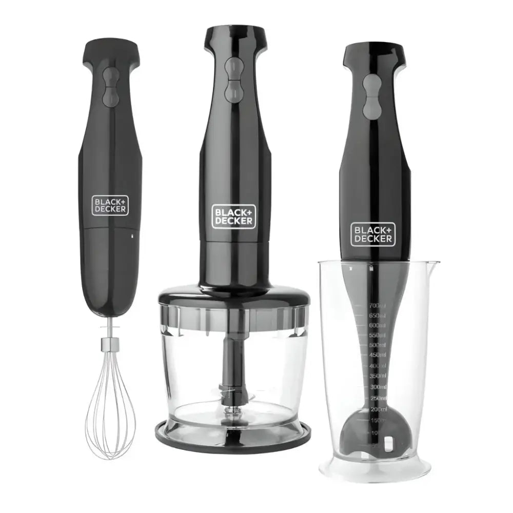 Batidora de Inmersión 3 en 1 Black + Decker Negra (HB2800B) Batidoras