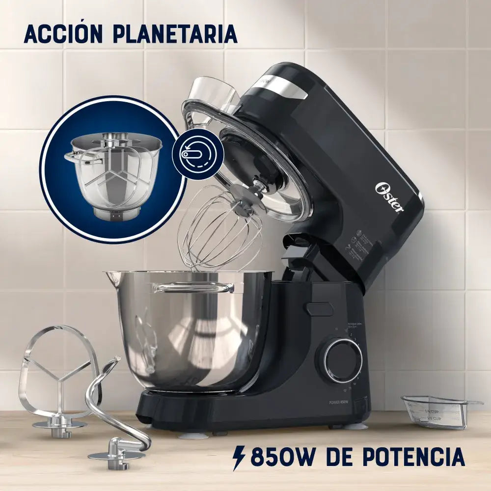 Batidora Planetaria Oster 12 Velocidades 4 Litros 850W Negra (FPSTSMPL2B) Batidoras