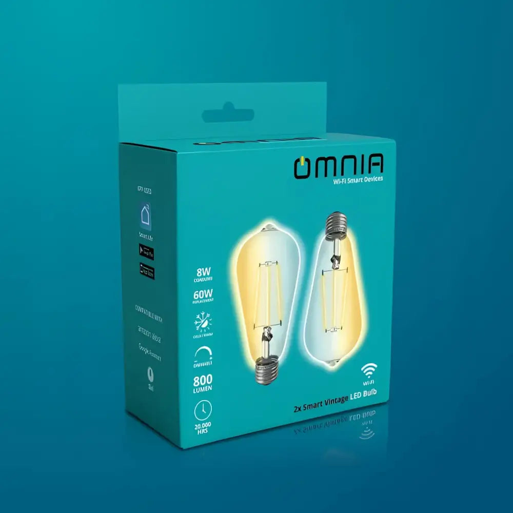 Bombillo Inteligente Wi-Fi LED Vintage CW 2PK Omnia (OST648W2P)