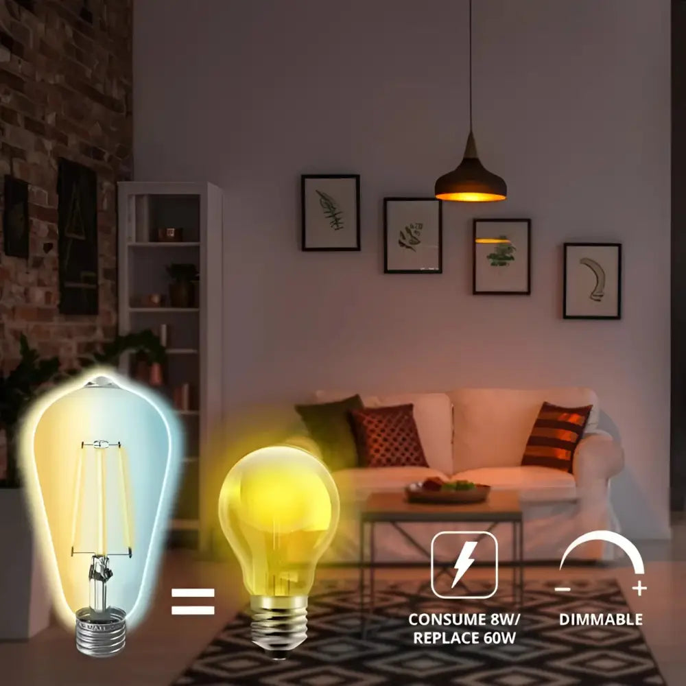 Bombillo Inteligente Wi-Fi LED Vintage CW 2PK Omnia (OST648W2P)