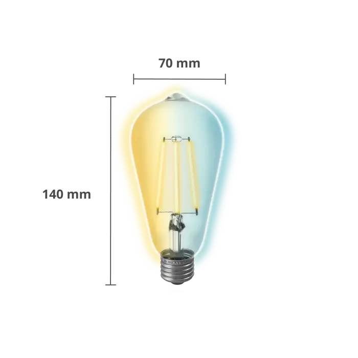 Bombillo Inteligente Wi-Fi LED Vintage CW 2PK Omnia (OST648W2P)