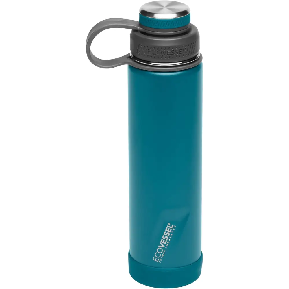 Botella Térmica EcoVessel Boulder 24 oz con Tapa de Rosca Dual y Colador Mountain Green (BLDR24MGN)