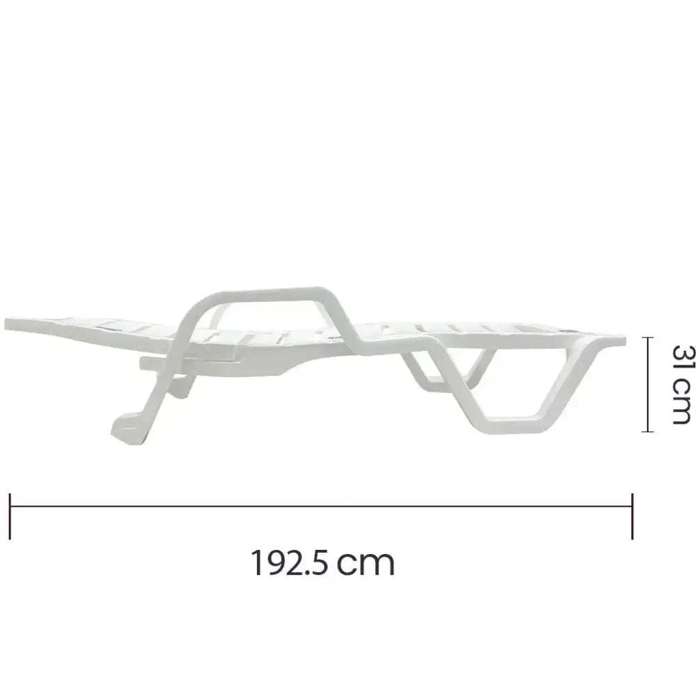 Cama Soleadora Plástica Blanca Reyplast (CEX010000) yapcr.com Costa Rica