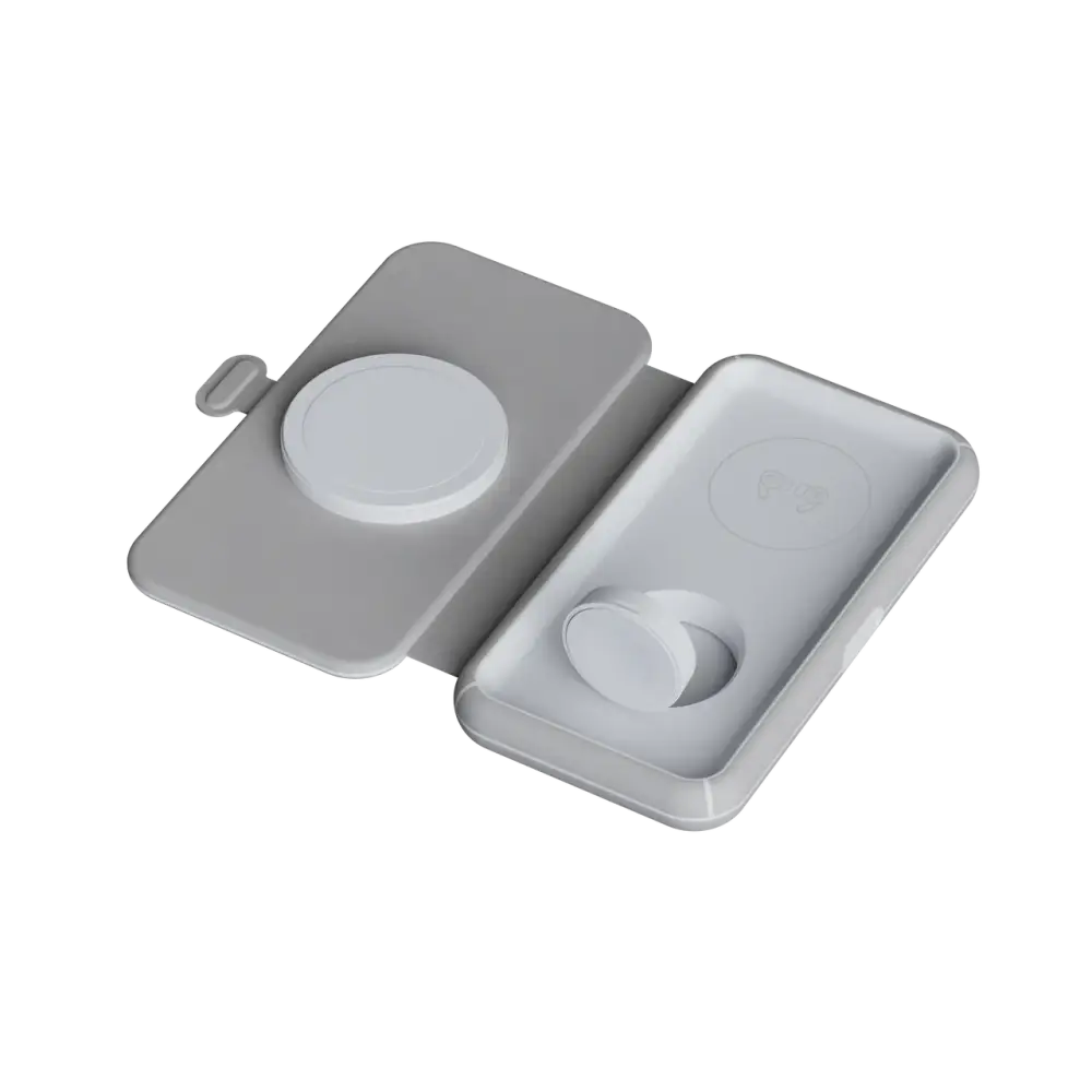Cargador Inalámbrico de Viaje 3 en 1 Gris Xtorm (XWF31) - Base Carga Inalámbrica