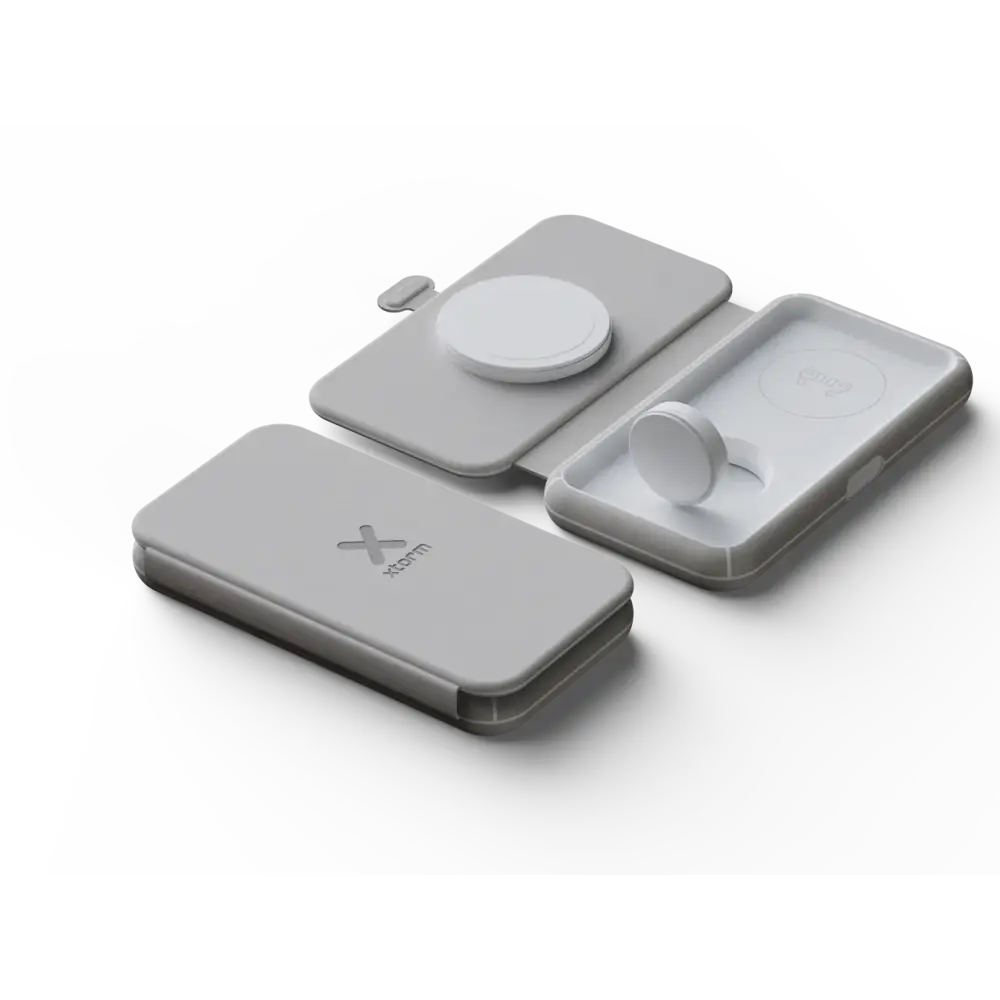 Cargador Inalámbrico de Viaje 3 en 1 Gris Xtorm (XWF31) - Base Carga Inalámbrica