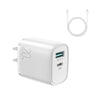 Cargador De Pared 2 Puertos 20 W Con Cable Joyroom Blanco (L-QP2011 C-L)
