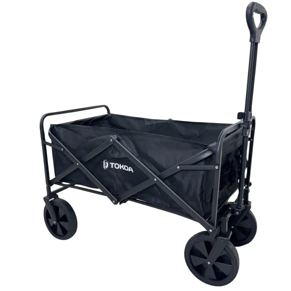 Carro Plegable de Metal con Tela Negra Tokoa (EX-7165) - Carros Plegables