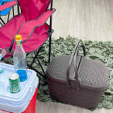 Canasta para Picnic Tavarúa Reyplast Ratán 30 Litros Café con Blanco (CNX031000) yapcr.com Costa Rica