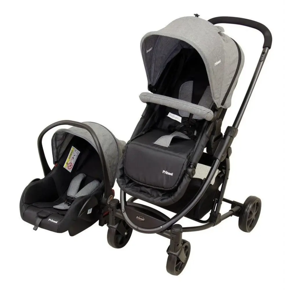 Coche con Portabebé Prinsel Prima Gris (PS5046) - Coches