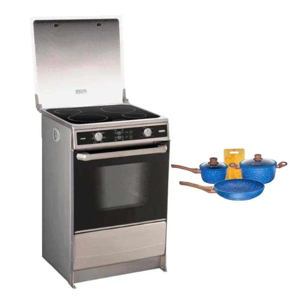 Cocina Eléctrica de Inducción 24’’ Ecoline (Ivanna Acero) + Regalía Juego Ollas Monix 6 Piezas - Cocinas