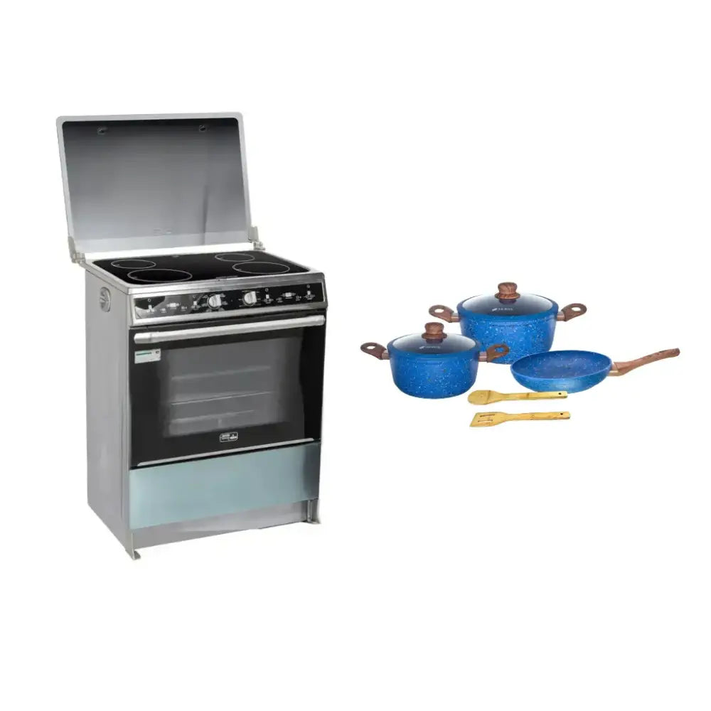 Cocina Eléctrica de Inducción 30’’ Ecoline (Safira Acero) + Regalía Juego Ollas 7 Piezas - Cocinas