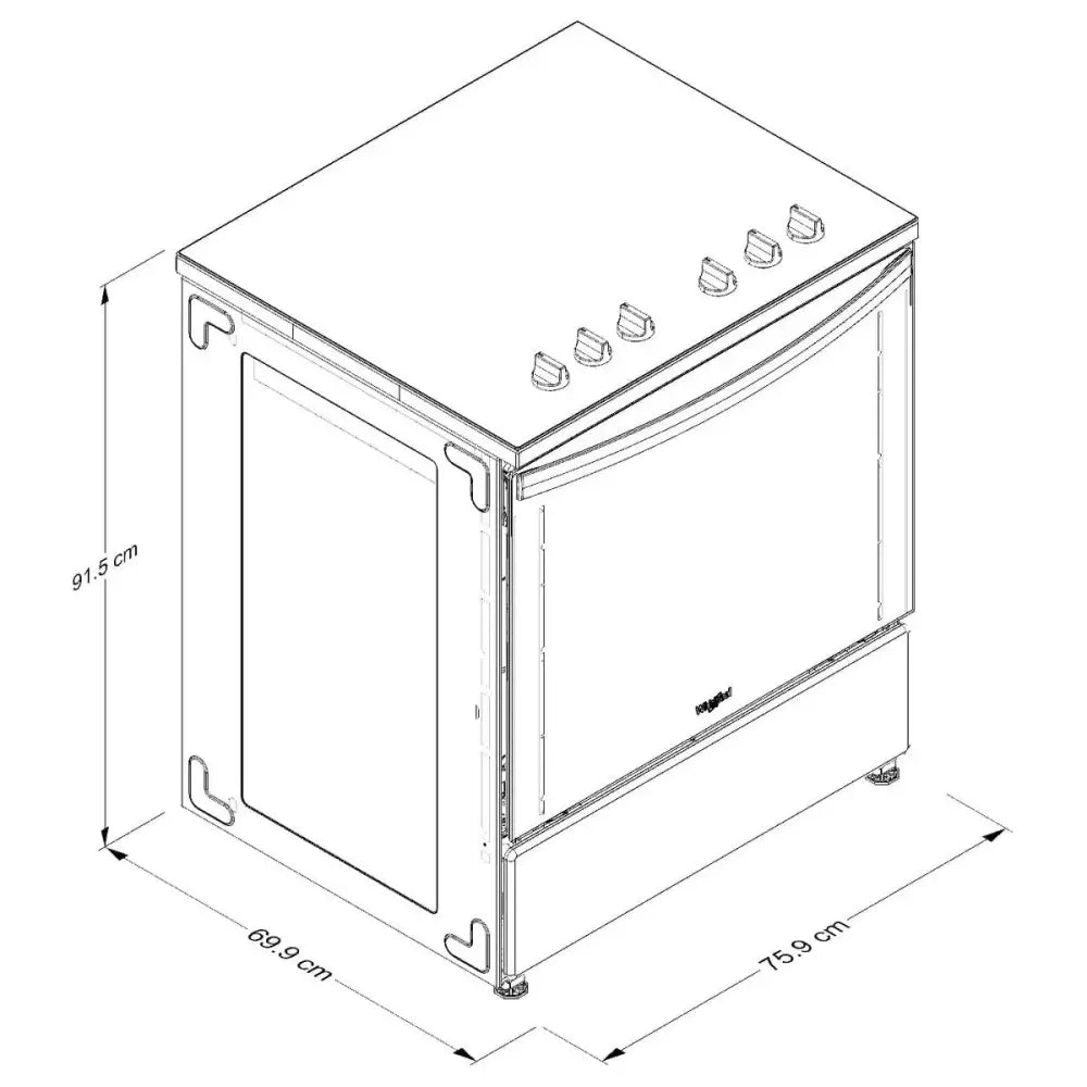 Cocina Eléctrica de Vitrocerámica 30’’ Whirlpool (LWFRE1330D) - Cocinas