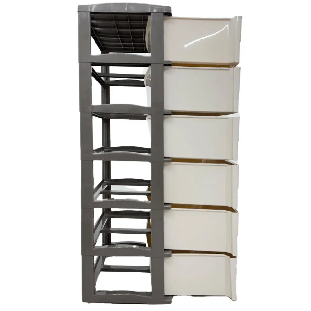 Cómoda 6 Gavetas Raymi Beige con Taupe Reyplast (CMX070700) - Gaveteros