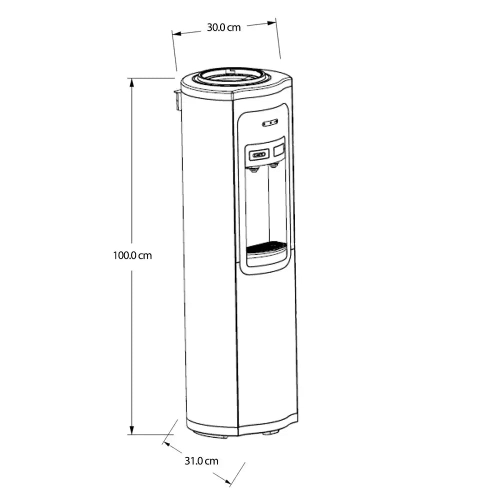 Dispensador de Agua con Control Temperatura Negro Whirlpool (S 30 WK5911BS) Dispensadores