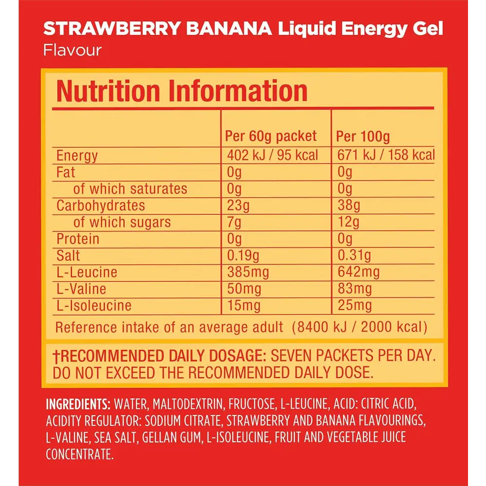 Energizante Líquido GU Energy Fresa/Banano Caja 12 Unidades - Energizantes Líquidos