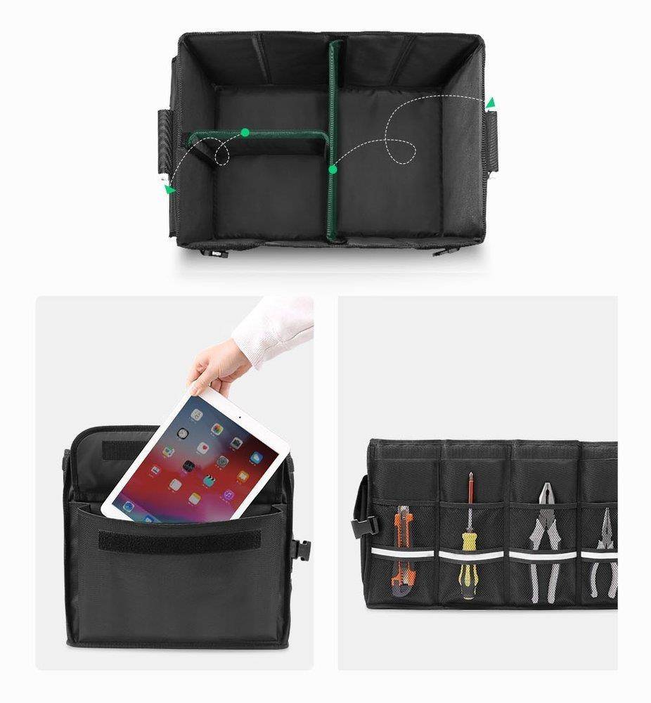 Organizador Multifuncional de 55L Ugreen LP256 Negro para coche Ugreen en tela oxford 1680d.