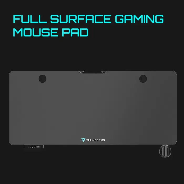 Escritorio Gaming Ajustable con Alfombrilla Completa ThunderX3 ED6 Negro