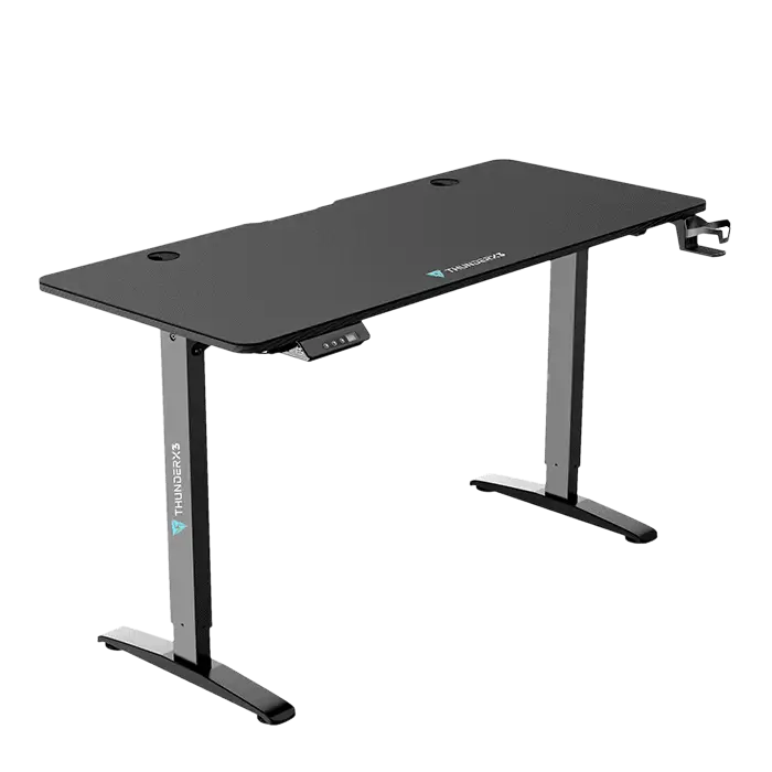 Escritorio Gaming Ajustable con Alfombrilla Completa ThunderX3 ED6 Negro