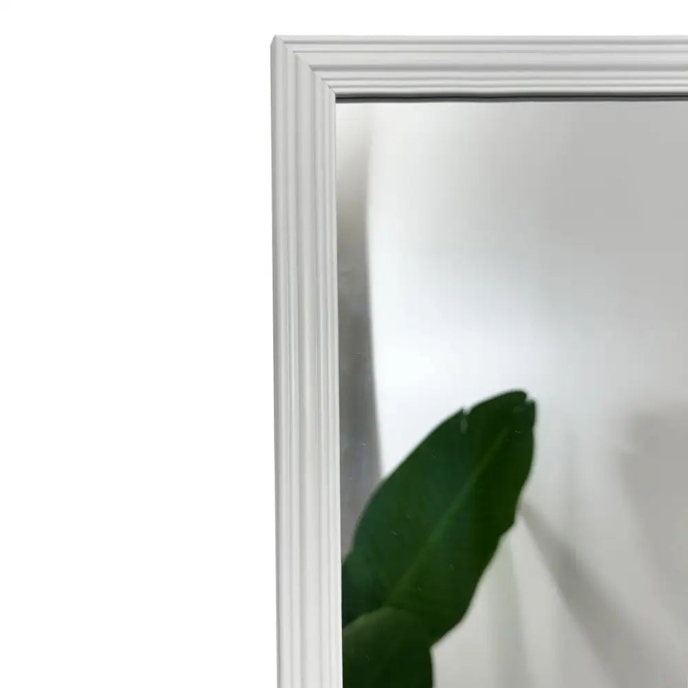Espejo de Pared con Marco Plástico Blanco 122cm x 30.5cm Tokoa (AC 693) Espejos