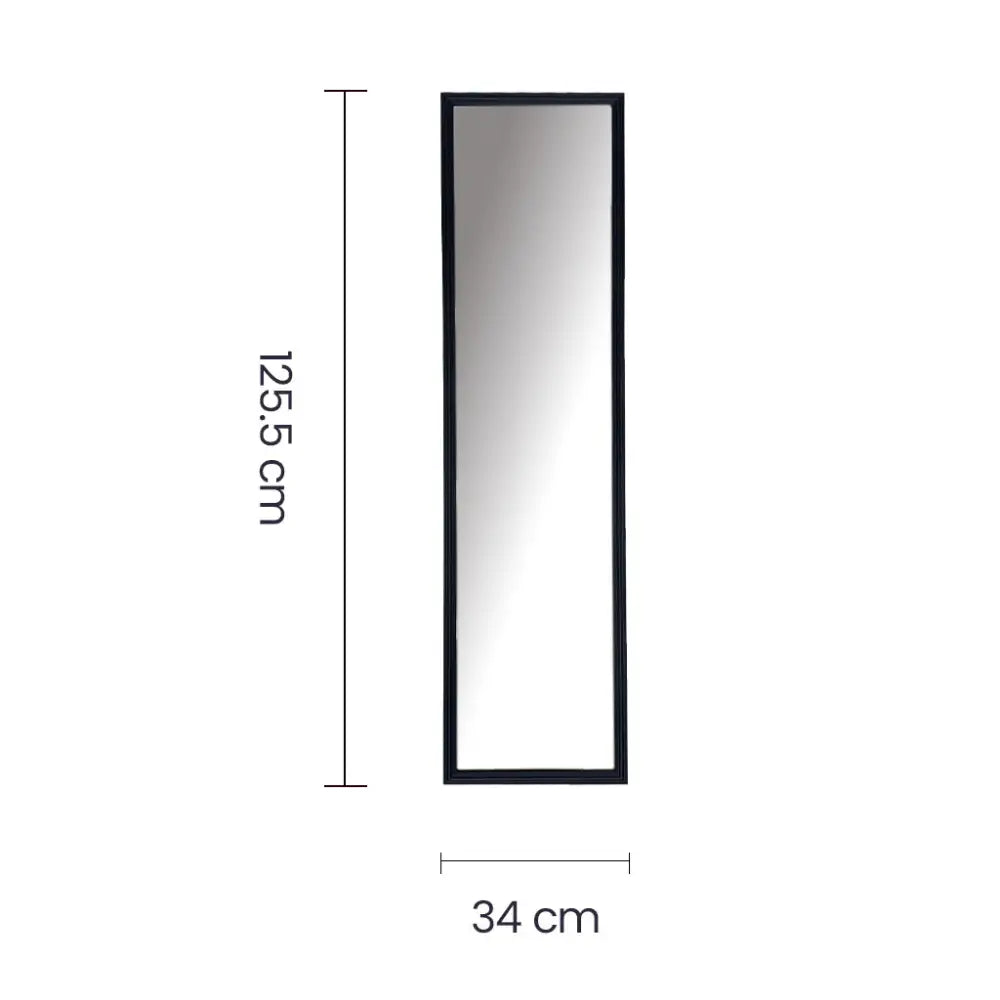 Espejo de Pared con Marco Plástico Negro 122cm x 30.5cm Tokoa (AC 692) Espejos