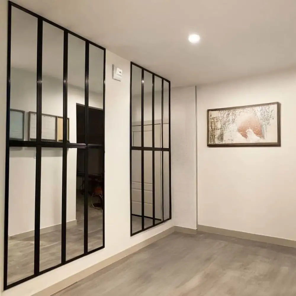 Espejo de Pared con Marco Plástico Negro 122cm x 30.5cm Tokoa (AC 692) Espejos