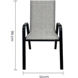 Silla de Metal Tokoa con Malla Sintética en Color Gris (EX-7141) yapcr.com Costa Rica