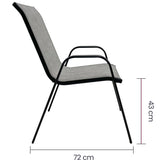 Silla de Metal Tokoa con Malla Sintética en Color Gris (EX-7141) yapcr.com Costa Rica