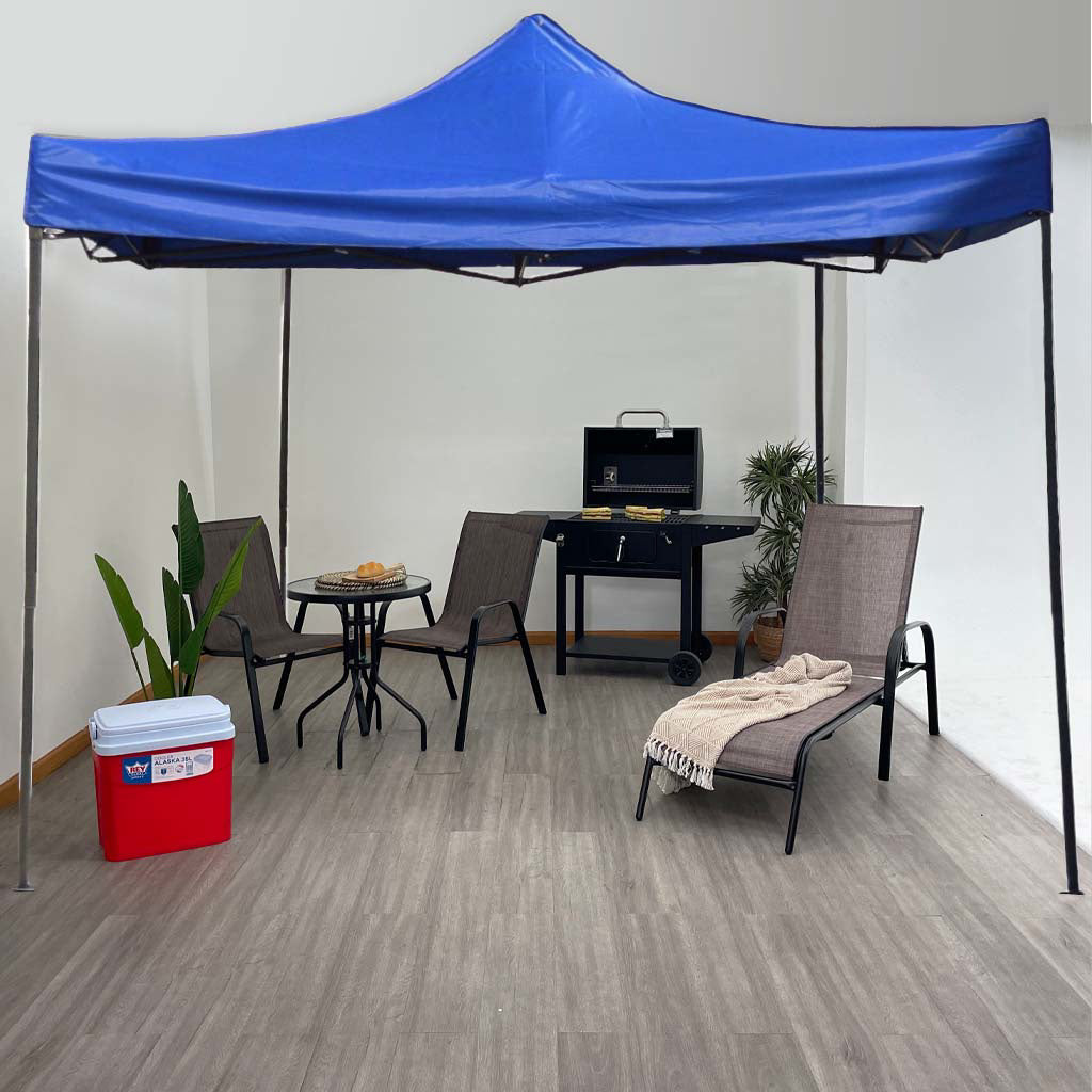 Toldo Plegable Azul Impermeable 3x3m Tokoa (EX-7151) yapcr.com Costa Rica