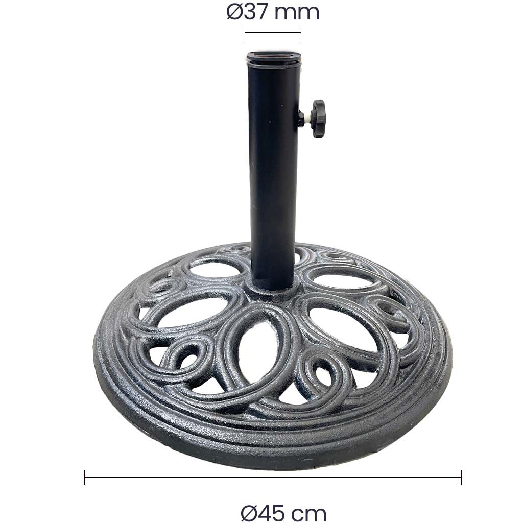 Base Redonda de 12kg para Sombrilla Negro Tokoa (EX-7160) yapcr.com Costa Rica