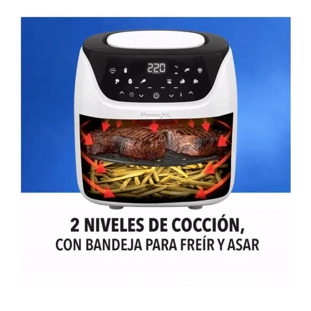 Freidora de Aire 5.7 Litros PowerXL Blanca (AF-E6001) - Freidoras