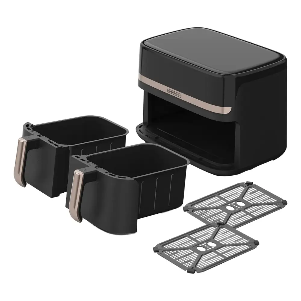 Freidora de Aire Doble Purifry Digital 9 Litros Black + Decker Negra (AFBD92-1BDLA) - Freidoras