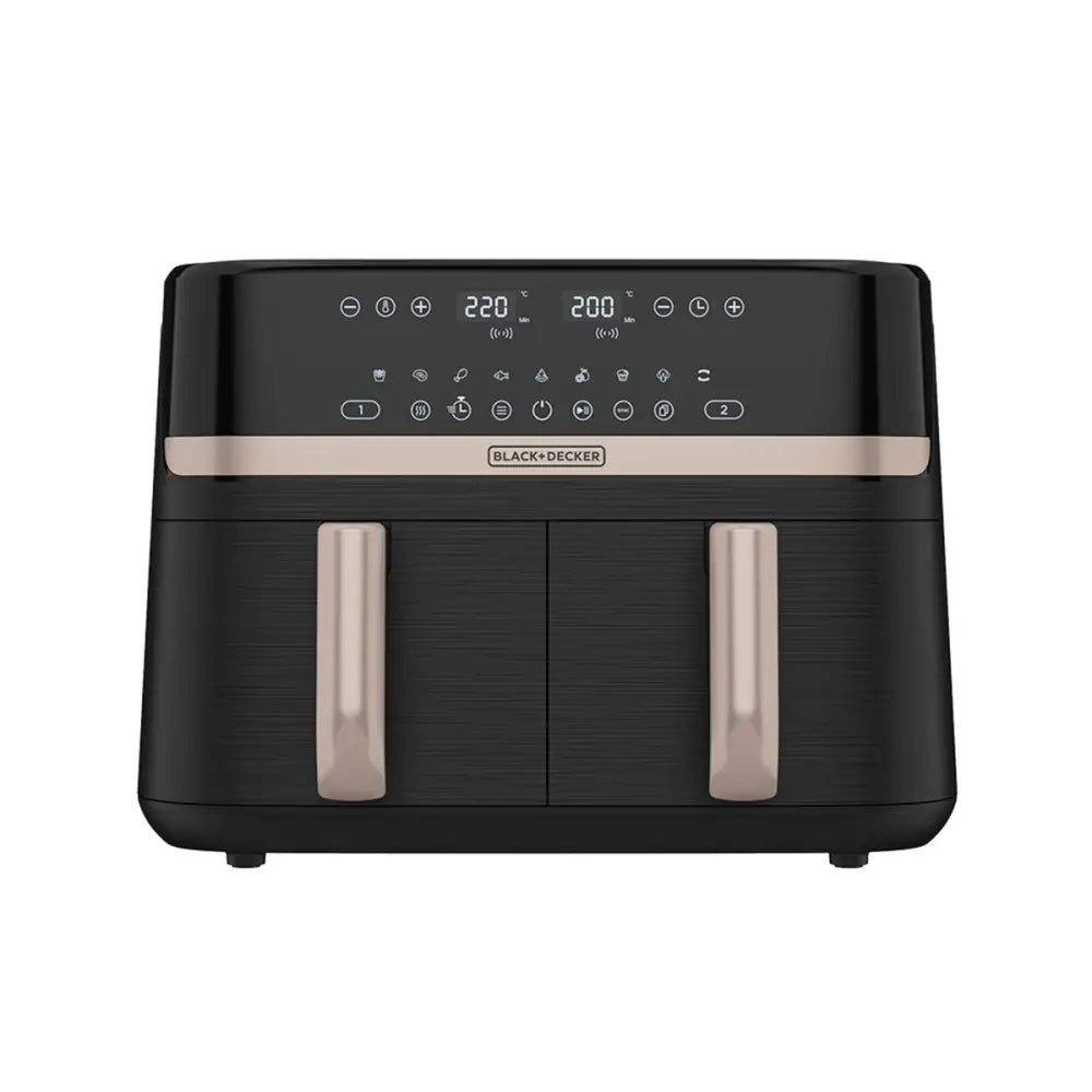 Freidora de Aire Doble Purifry Digital 9 Litros Black + Decker Negra (AFBD92-1BDLA) - Freidoras