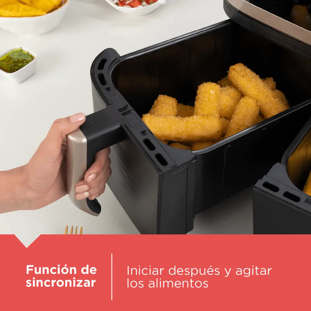 Freidora de Aire Doble Purifry Digital 9 Litros Black + Decker Negra (AFBD92-1BDLA) - Freidoras