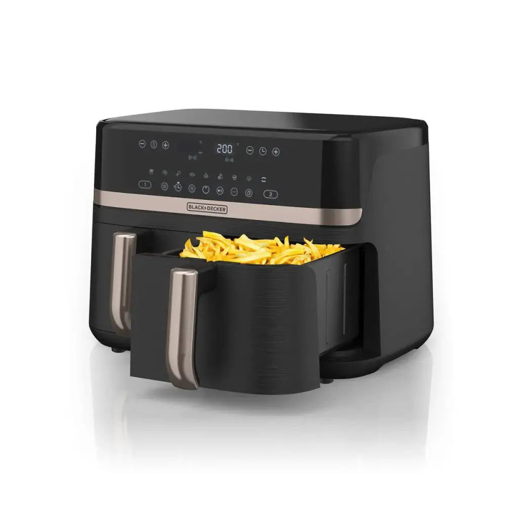 Freidora de Aire Doble Purifry Digital 9 Litros Black + Decker Negra (AFBD92-1BDLA) - Freidoras