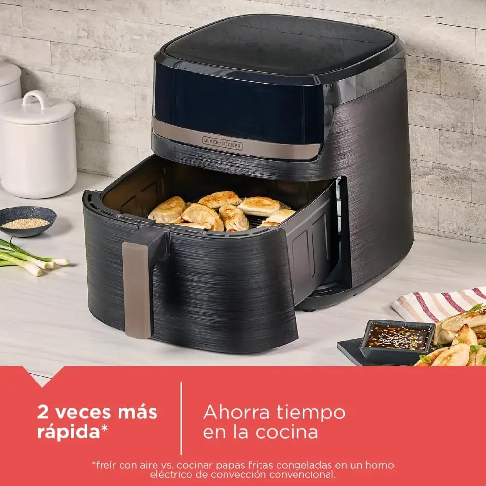 Freidora de Aire Purifry Digital 8 Litros Black + Decker Negra (AFBD82-1BDLA) - Freidoras