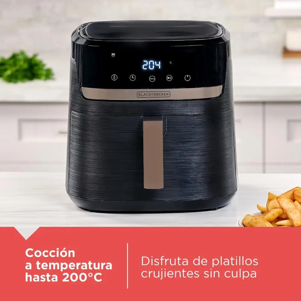 Freidora de Aire Purifry Digital 8 Litros Black + Decker Negra (AFBD82-1BDLA) - Freidoras