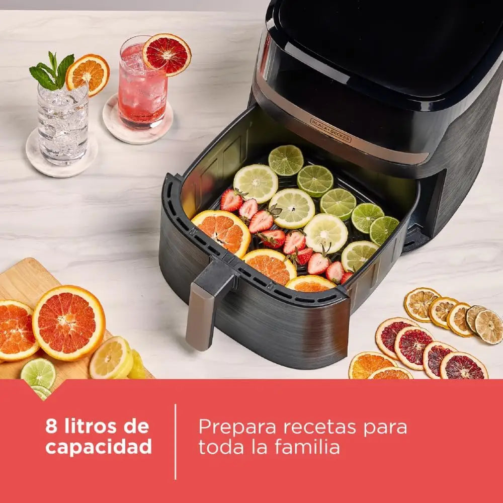 Freidora de Aire Purifry Digital 8 Litros Black + Decker Negra (AFBD82-1BDLA) - Freidoras