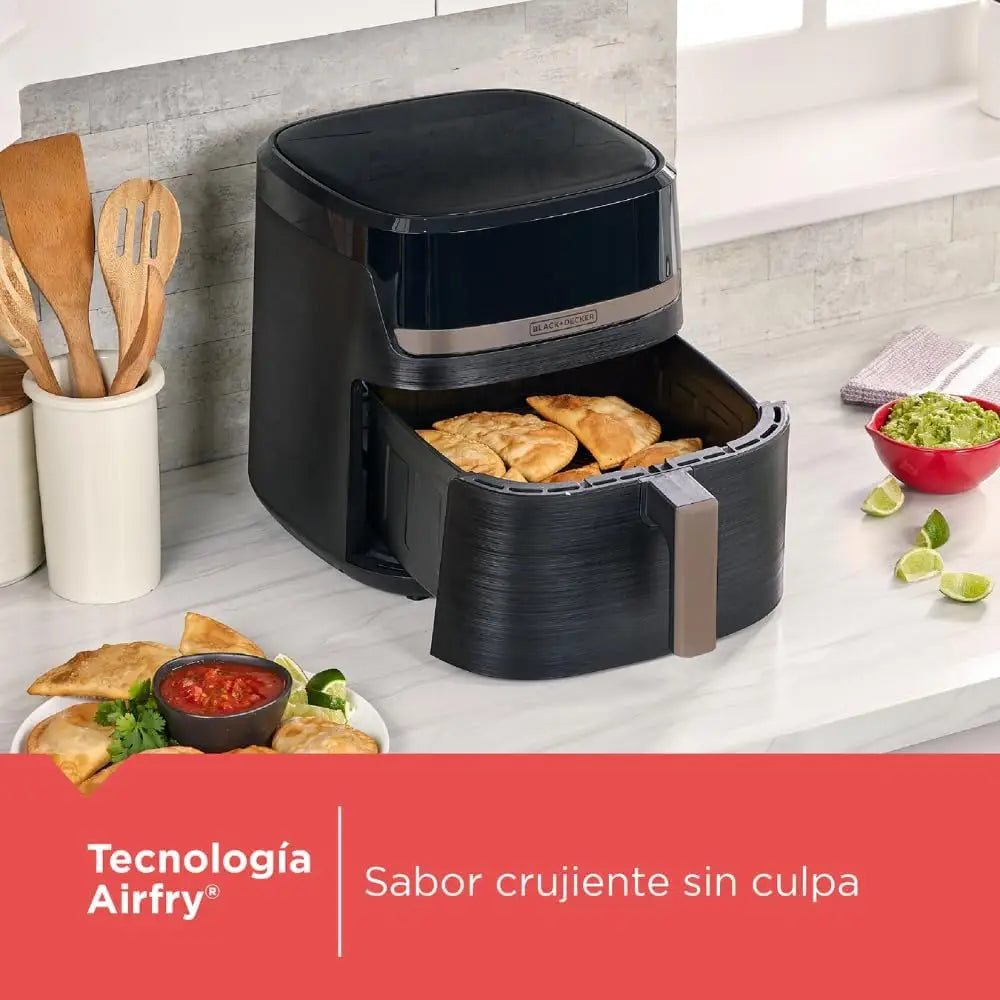 Freidora de Aire Purifry Digital 8 Litros Black + Decker Negra (AFBD82-1BDLA) - Freidoras