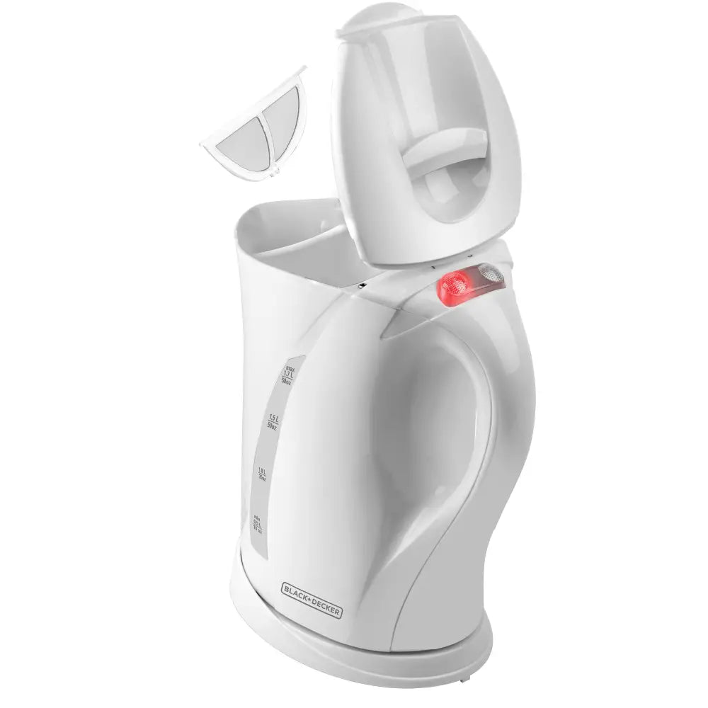 Hervidor de Agua Eléctrico Blanco 1.7 Litros Black + Decker (JKCBD7876W) Hervidores