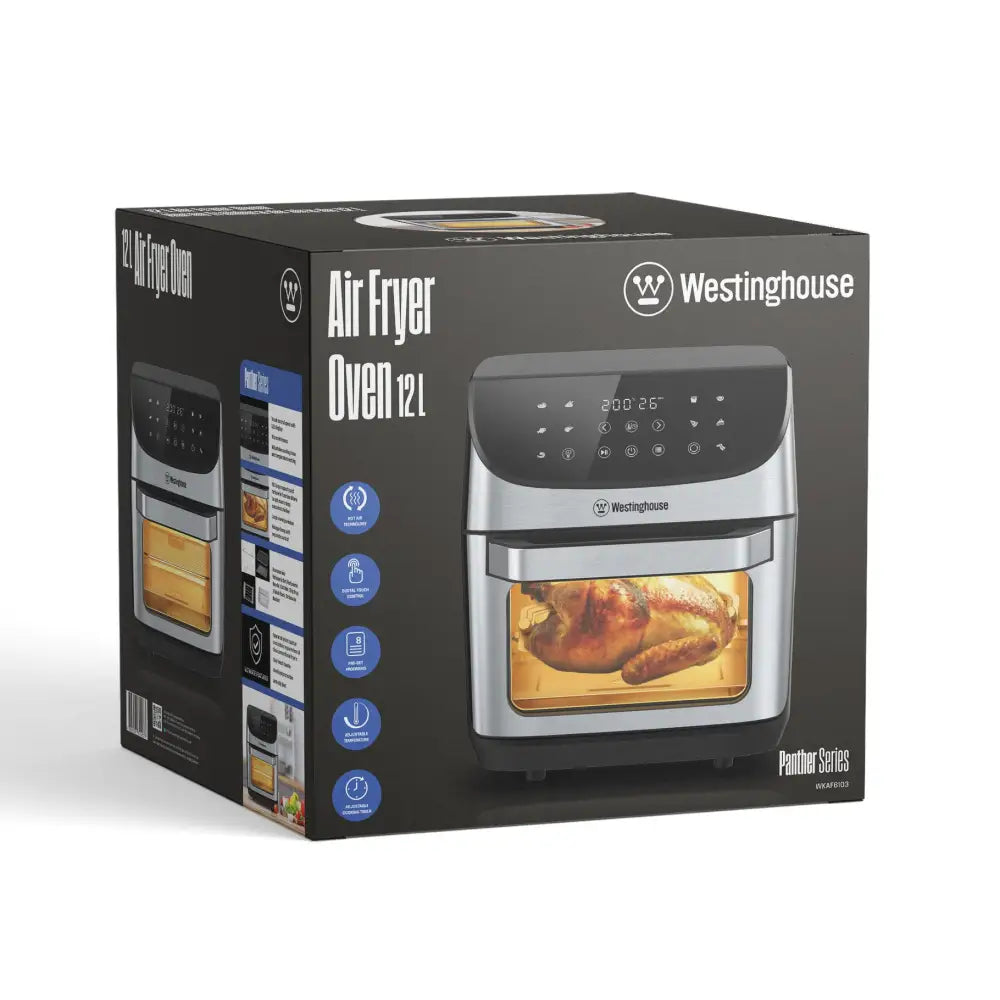 Horno Freidor de Aire Digital 12L con Rostizador Westinghouse (WKAF6103) - Hornos Multifuncionales