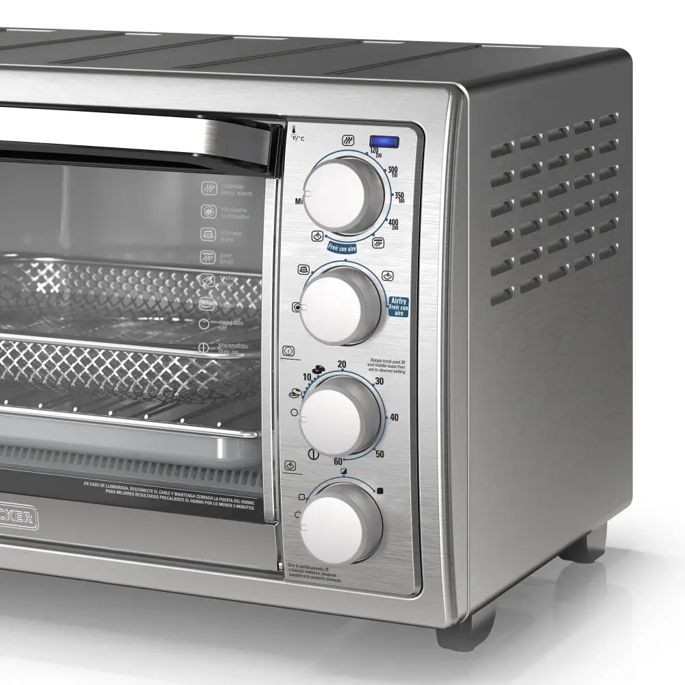 Horno Tostador con Freidora de Aire Black + Decker 9 Rebanadas(TO4315SS-LA) - Hornos Tostadores