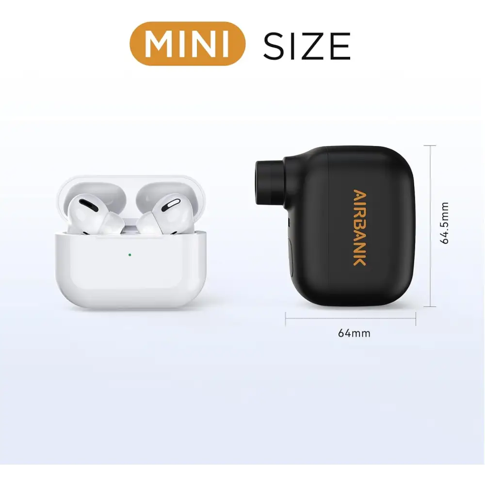 Inflador Mini AirBank AS100 Pocket SE Negro - Infladores