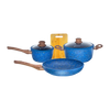 Juego de Ollas Granito Azul 6 Piezas Monix (74700)
